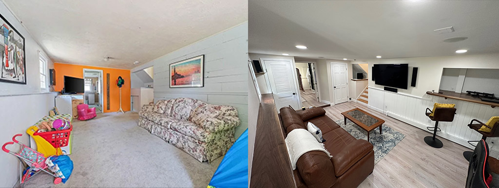 Basement Living Space — Carpentry By Allen, Martha's Vineyard