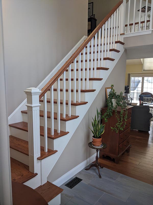 Stairs that were remodeled by Carpenty By Allen home renovation service in Marthas Vineyard, MA