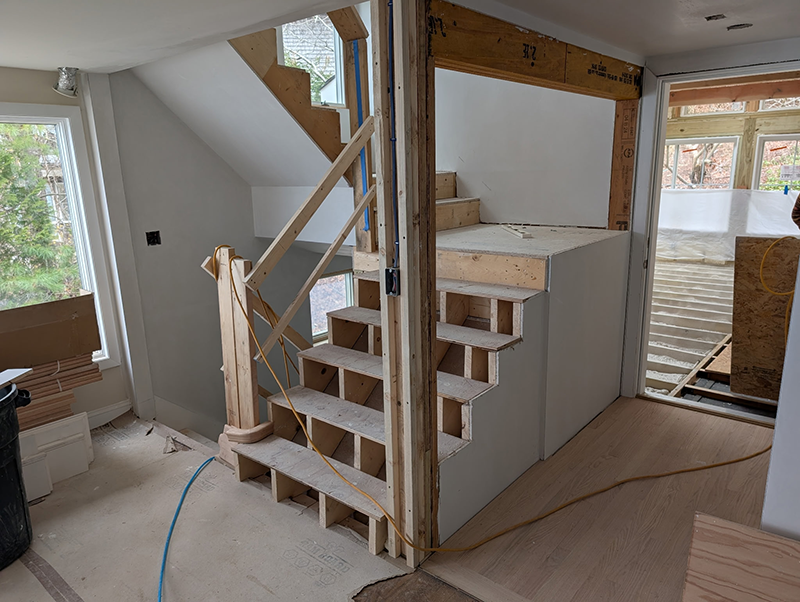 BEFORE the remodel Before a staircase remodel