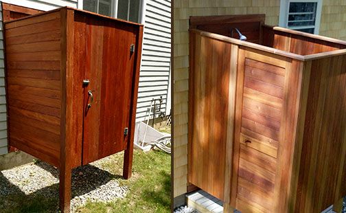 Custom Outdoor Wood Showers in Martha's Vineyard service